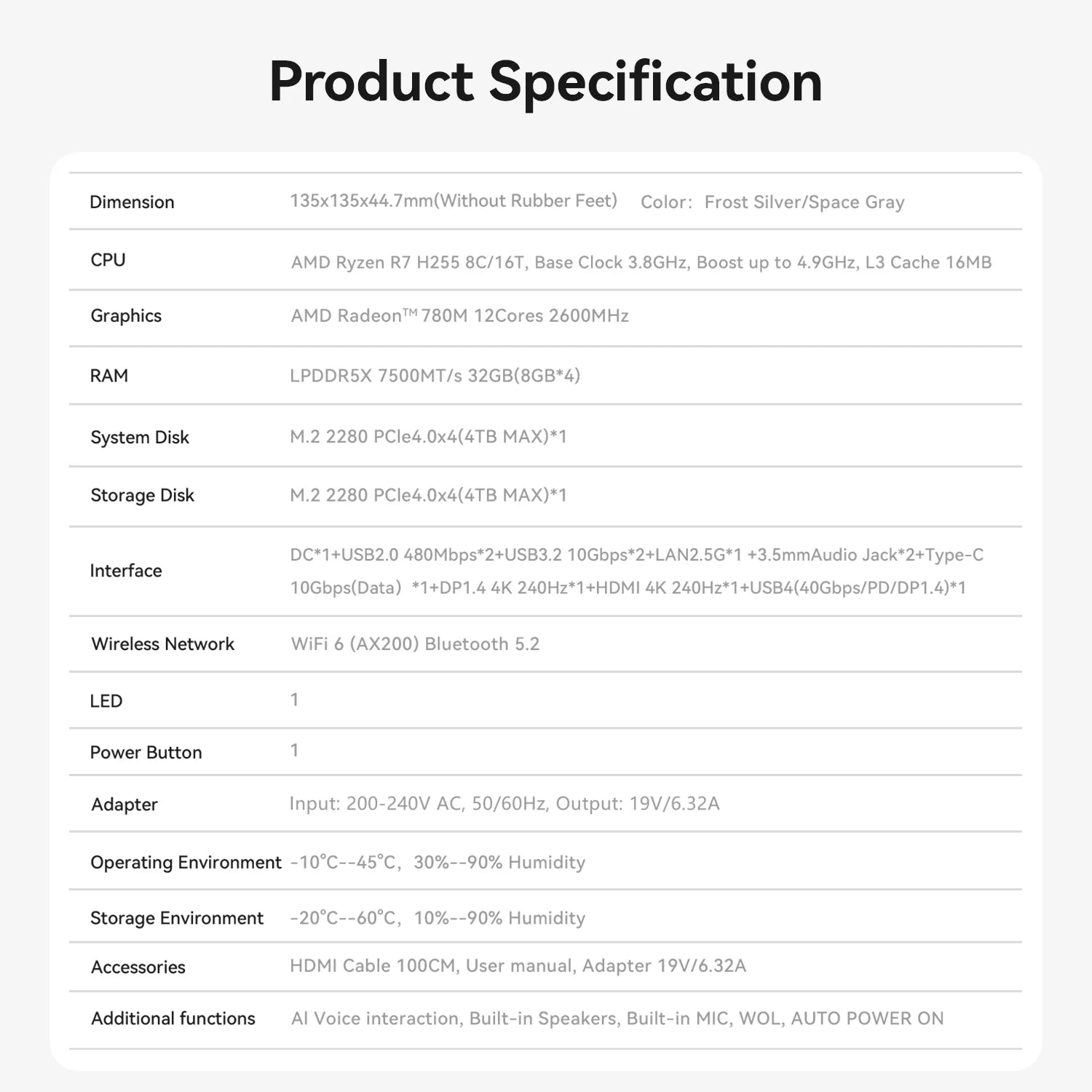 Beelink SER9 Pro | H 255